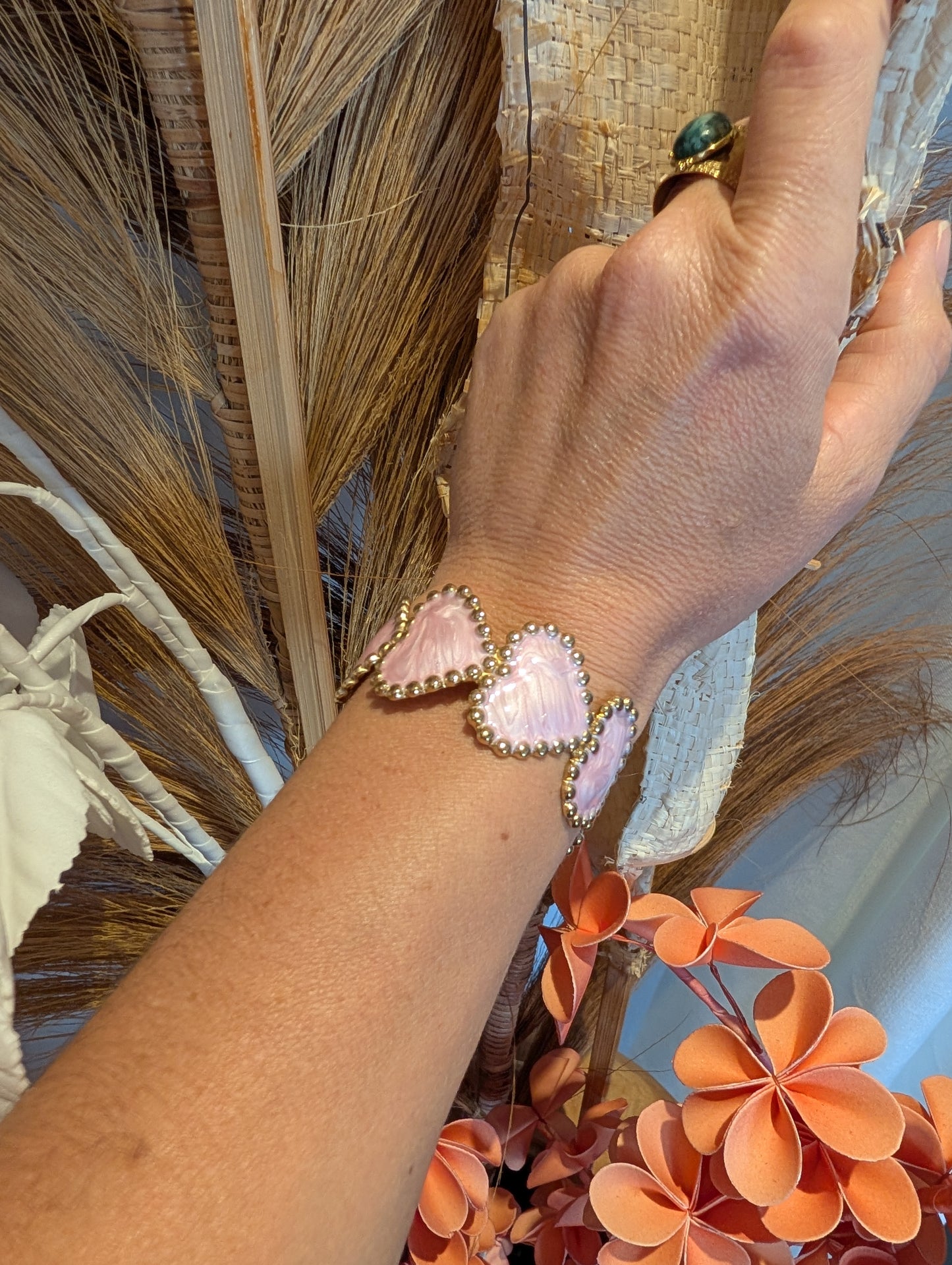 Bracelet coeur rose Love