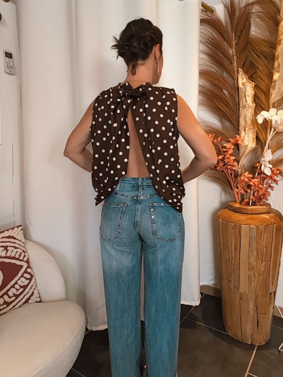 Top Stella brun foncé