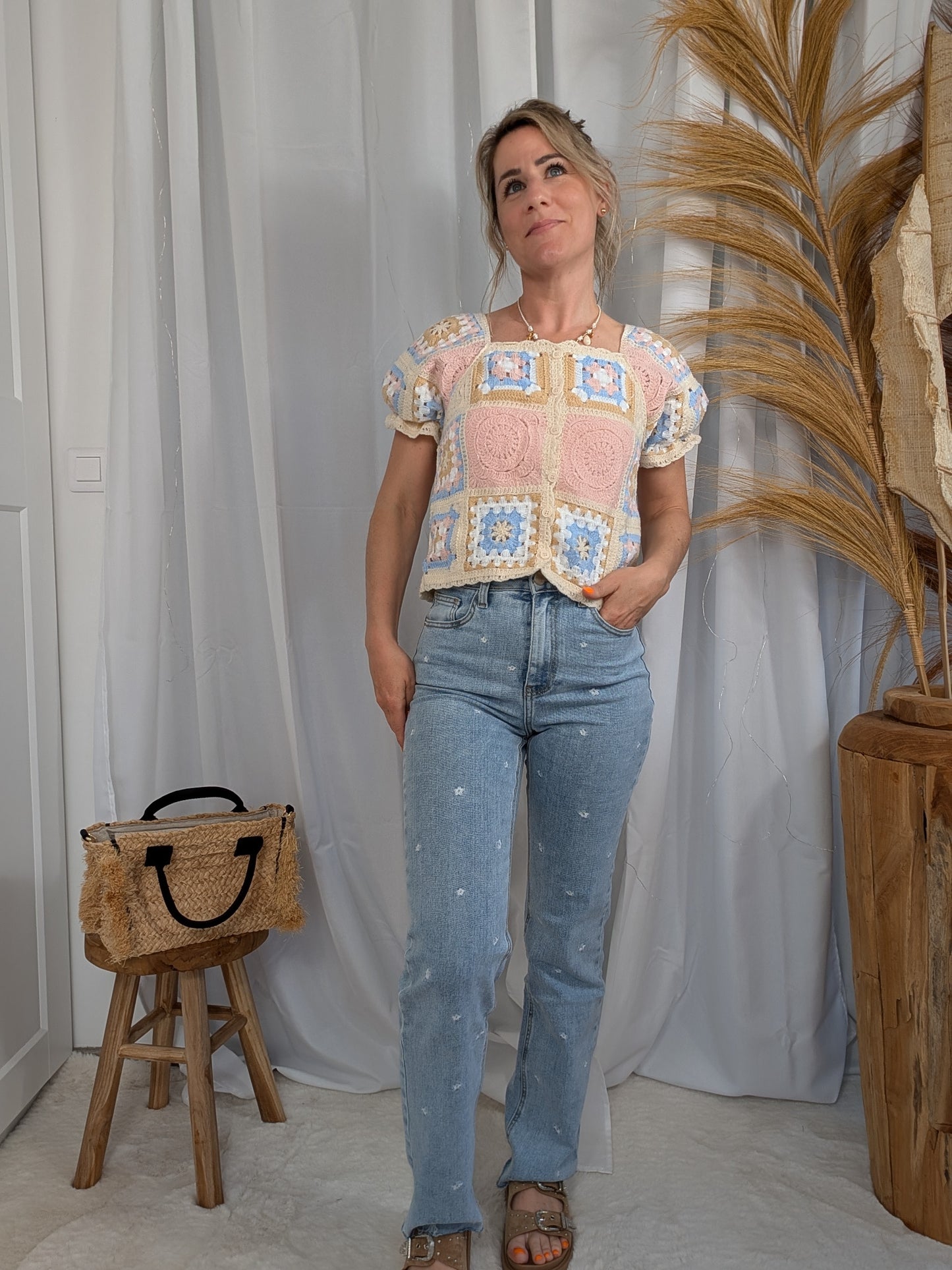 Top en crochet à motifs - Zara