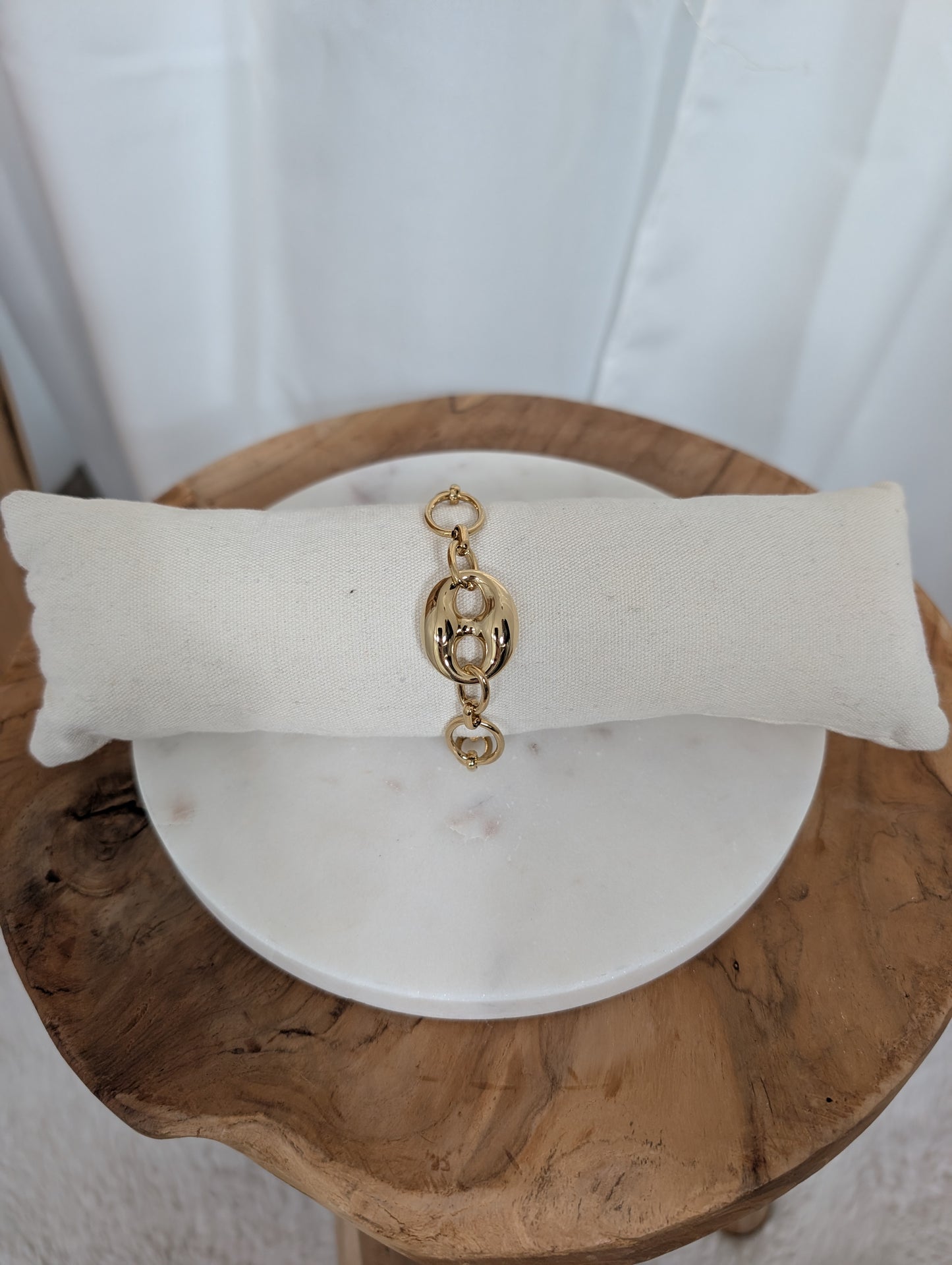 Bracelet grain de café, acier inoxydable