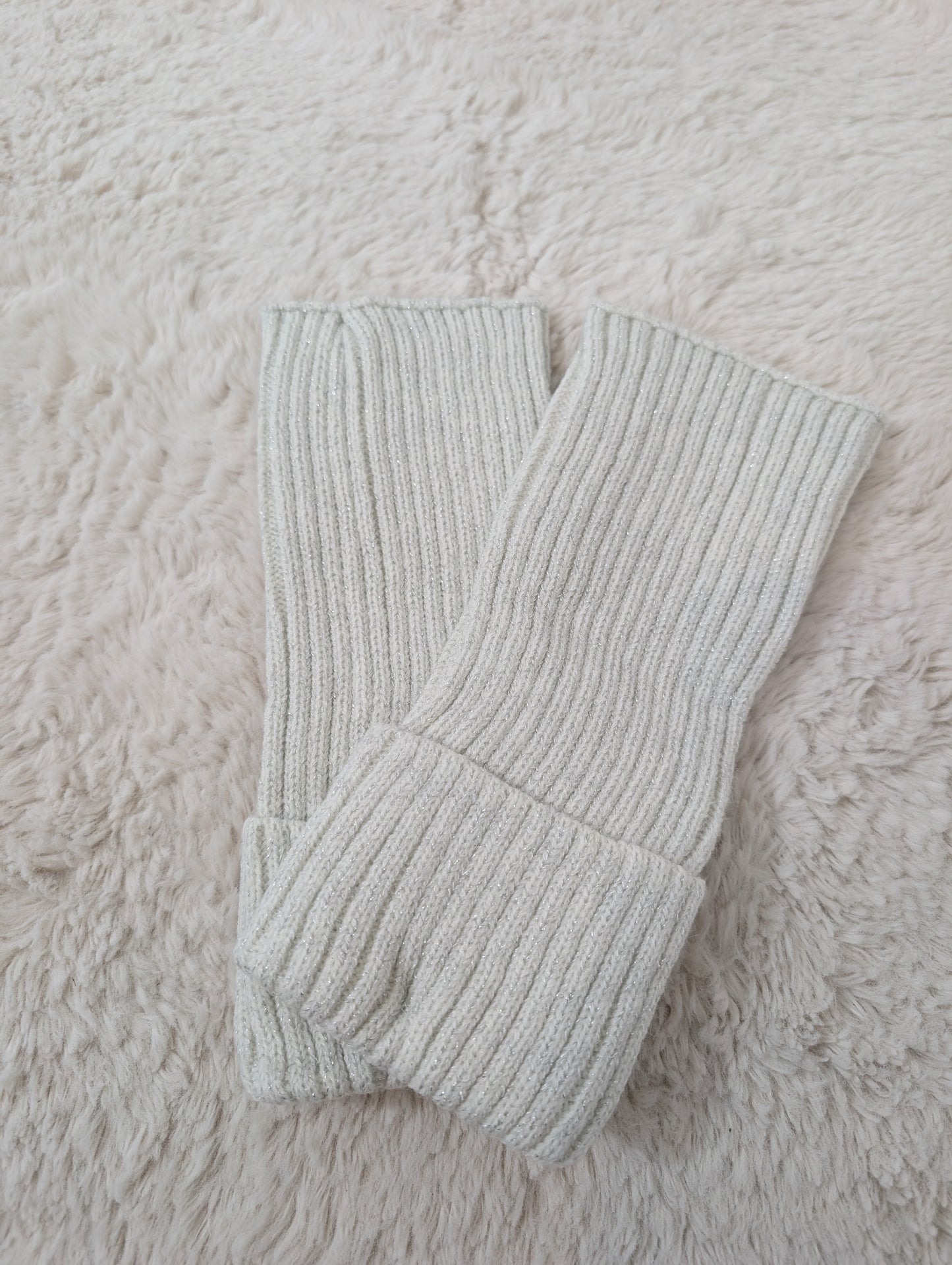 Guêtres épaisses retroussables blanches