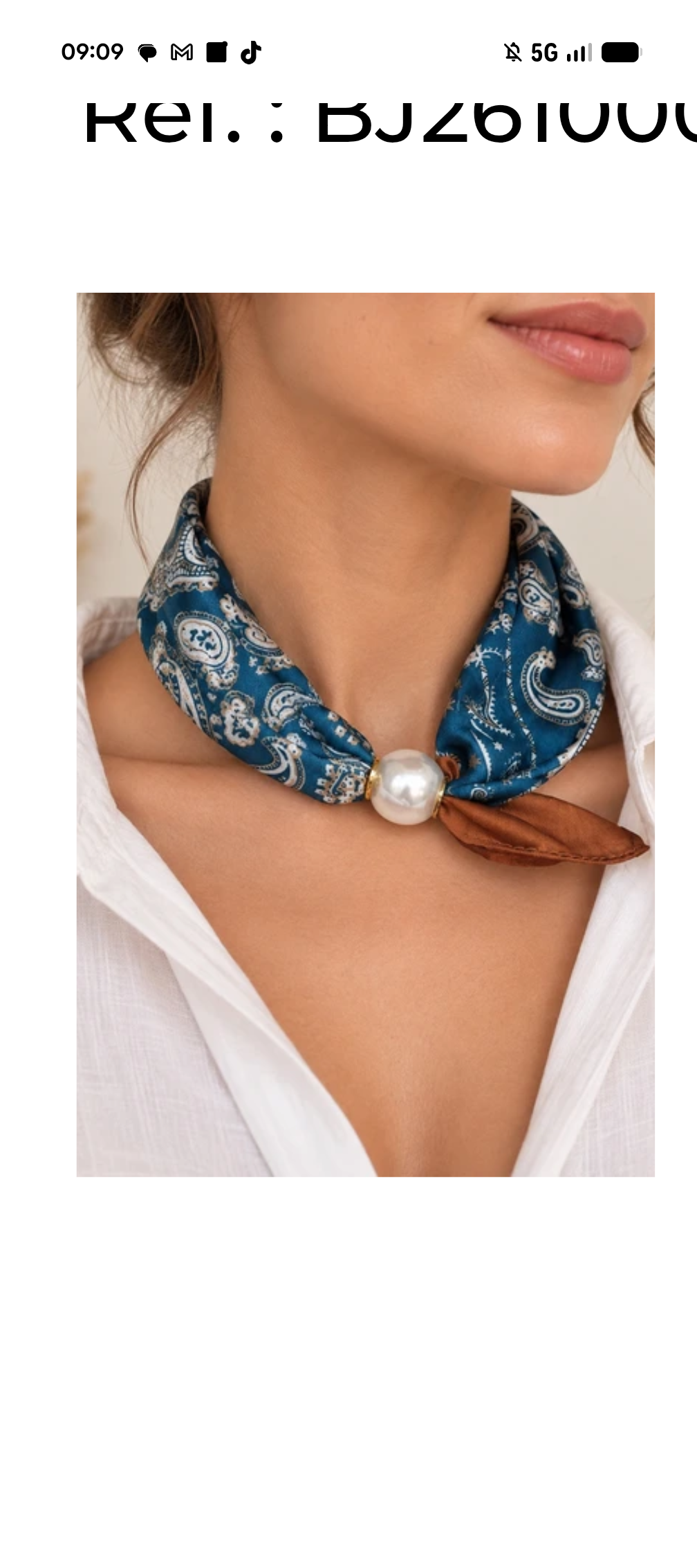 Foulard bijoux imprimé