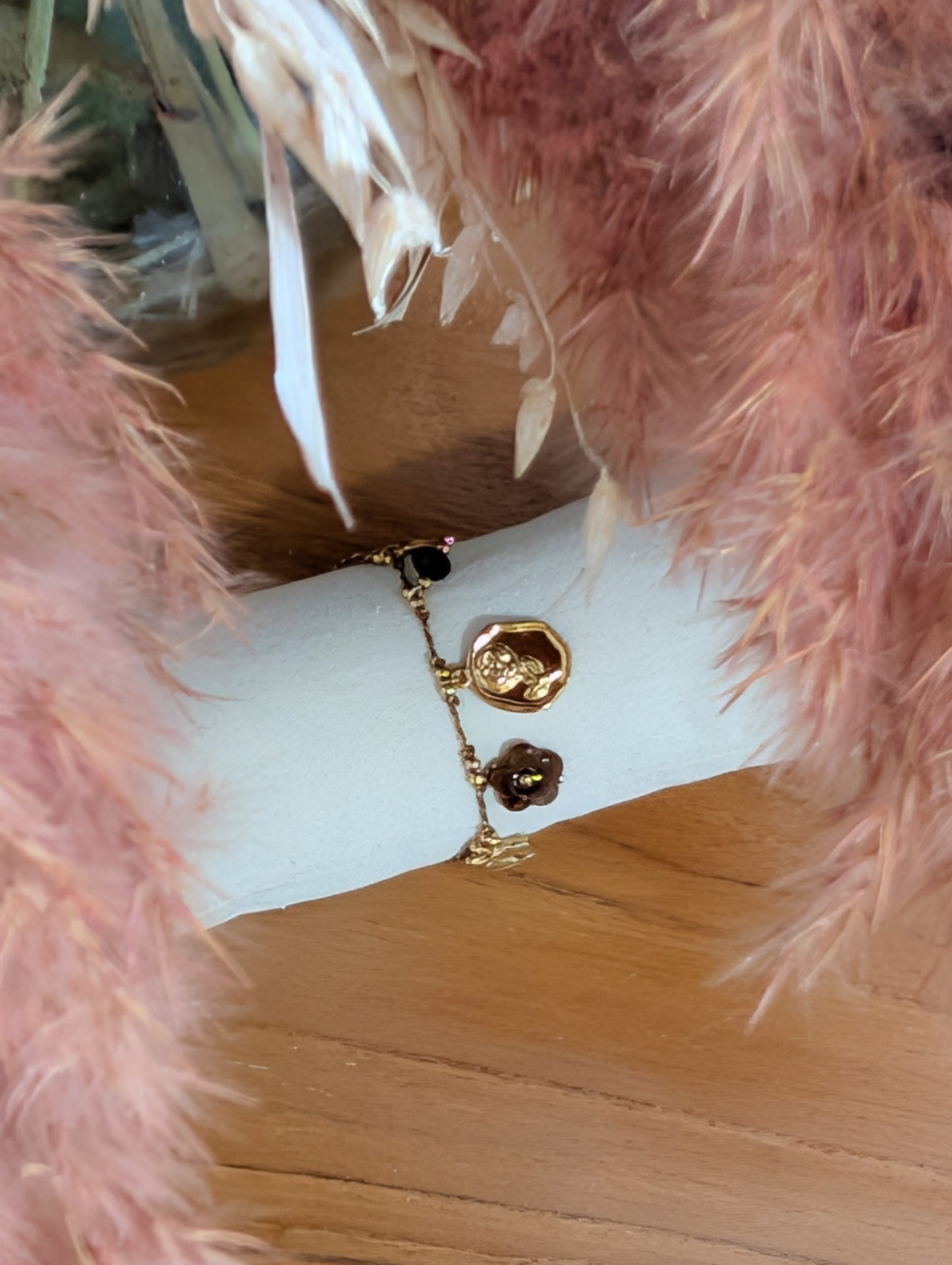 Bracelet Pampille brun foncé