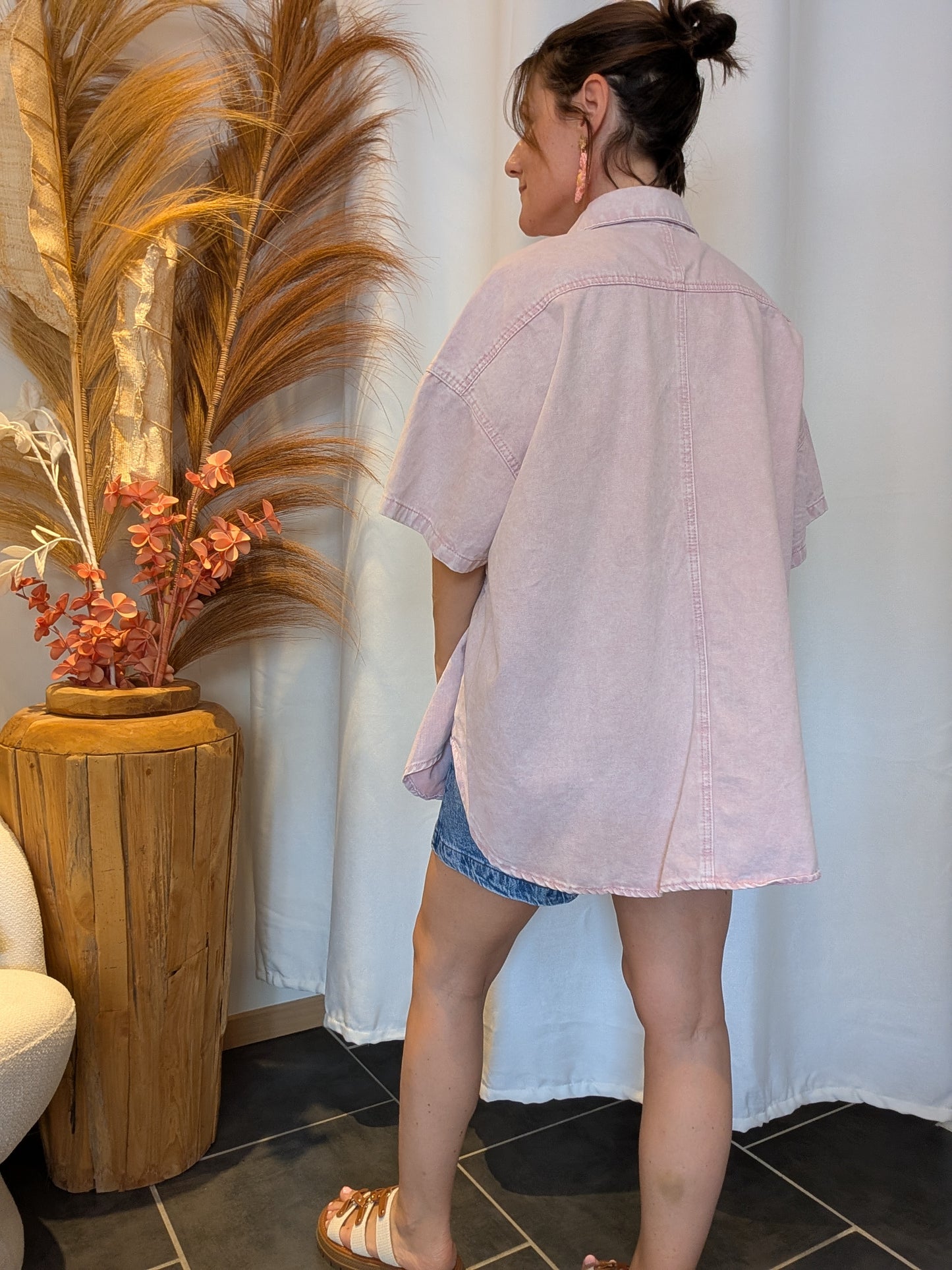 Veste en jean rose Elisa
