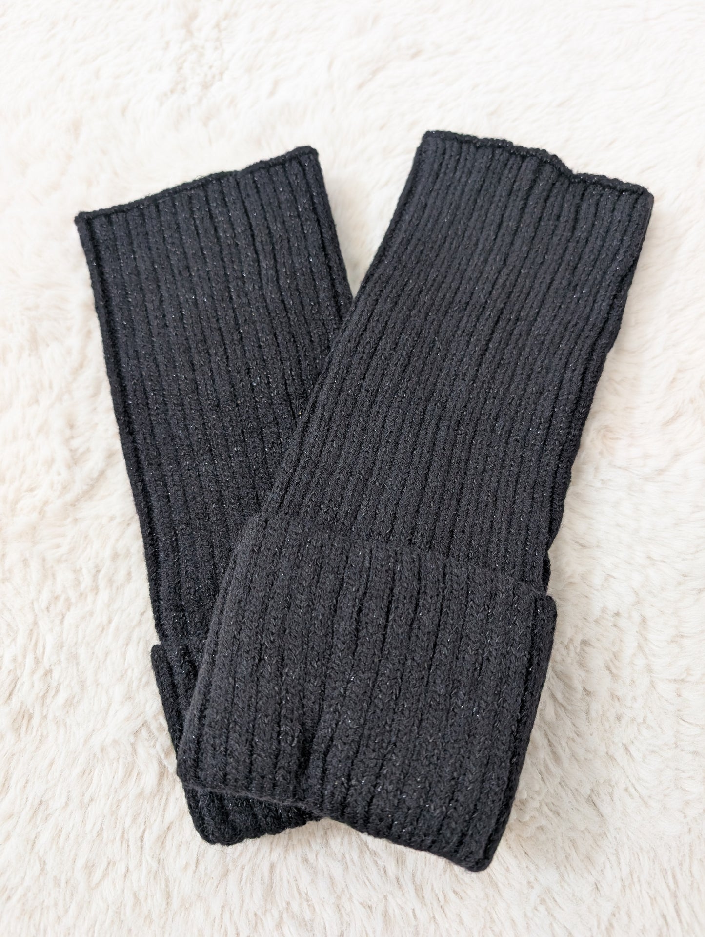 Guêtres épaisses retroussables noires