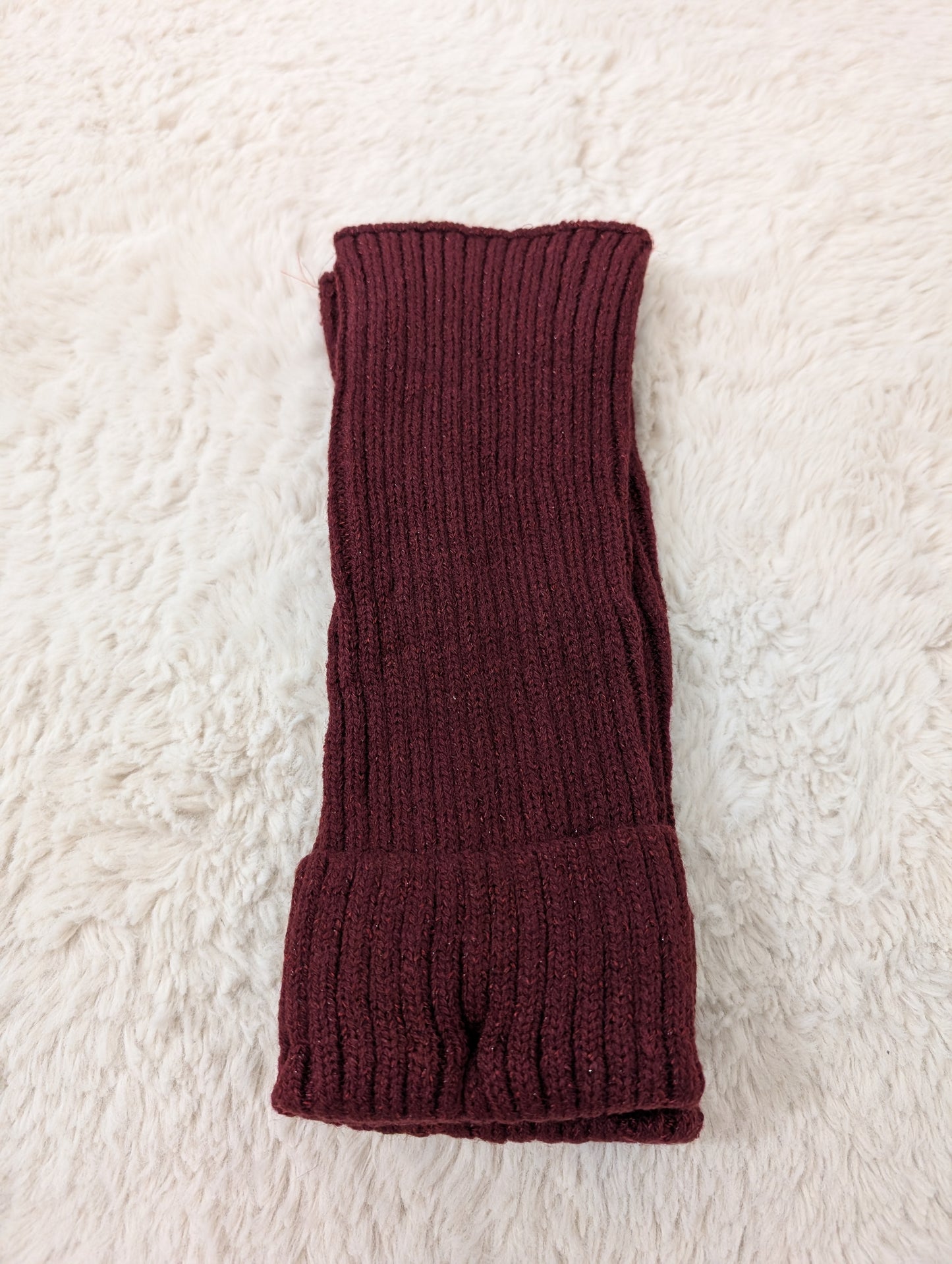 Guêtre épaisses retroussables bordeaux