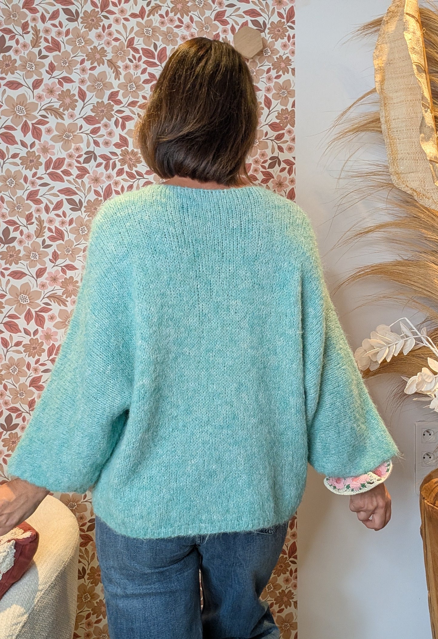 Pull Mégane vert d'eau
