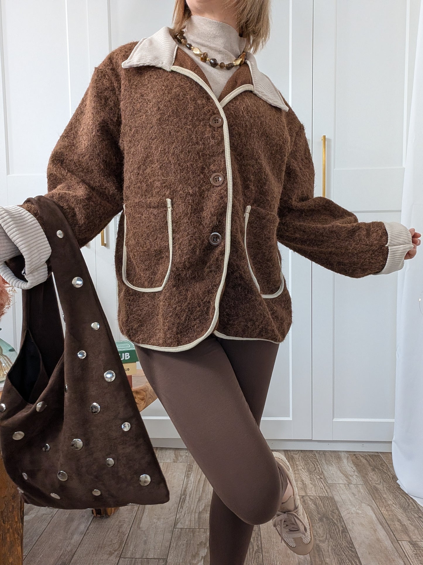 Veste Lysia marron foncé