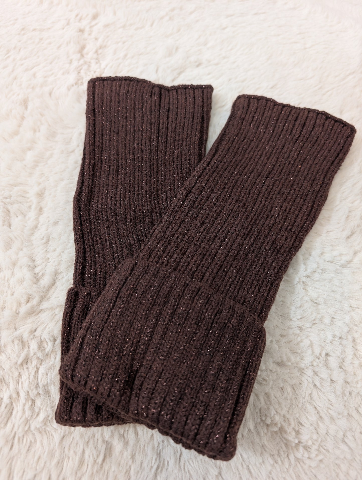 Guêtres épaisses retroussables chocolat