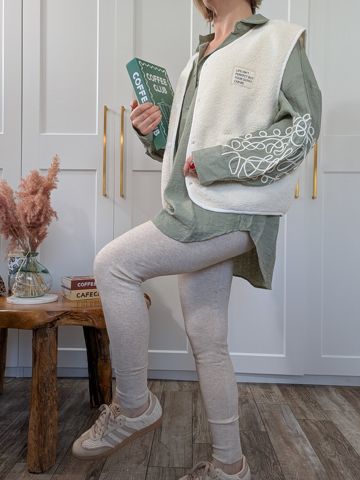 Pantalon legging Laura beige