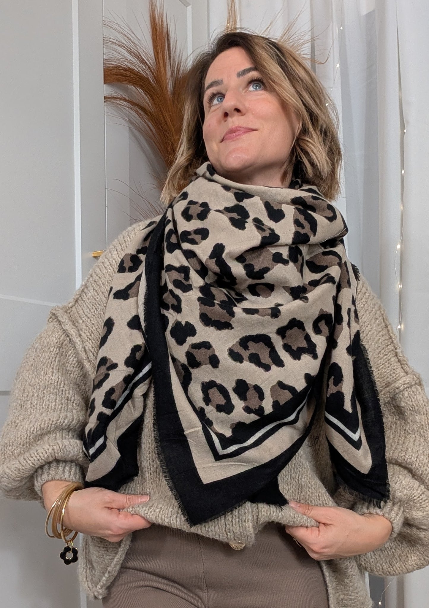 Echarpe douce Léa léopard