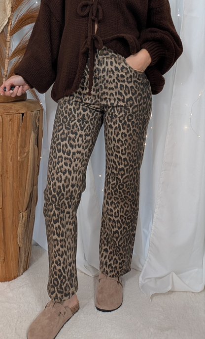Jean droit léopard - Lola