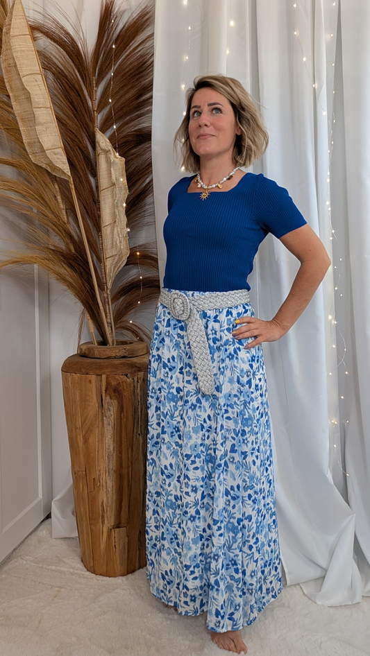 Ceinture élastique argentée tréssée