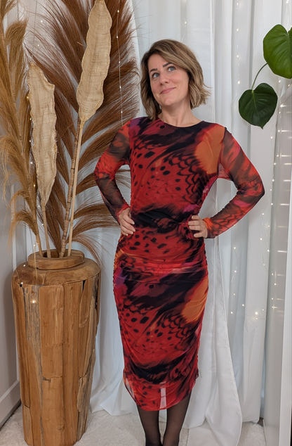 Robe longue en tulles