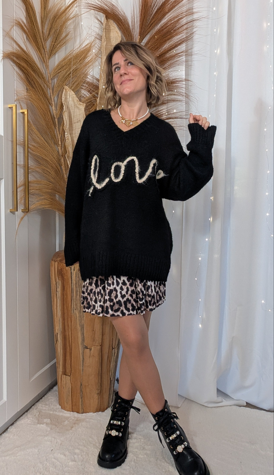 Jupe Léopard plissée