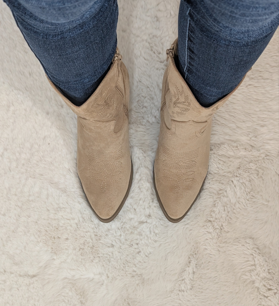 Santiag surpiqué beige