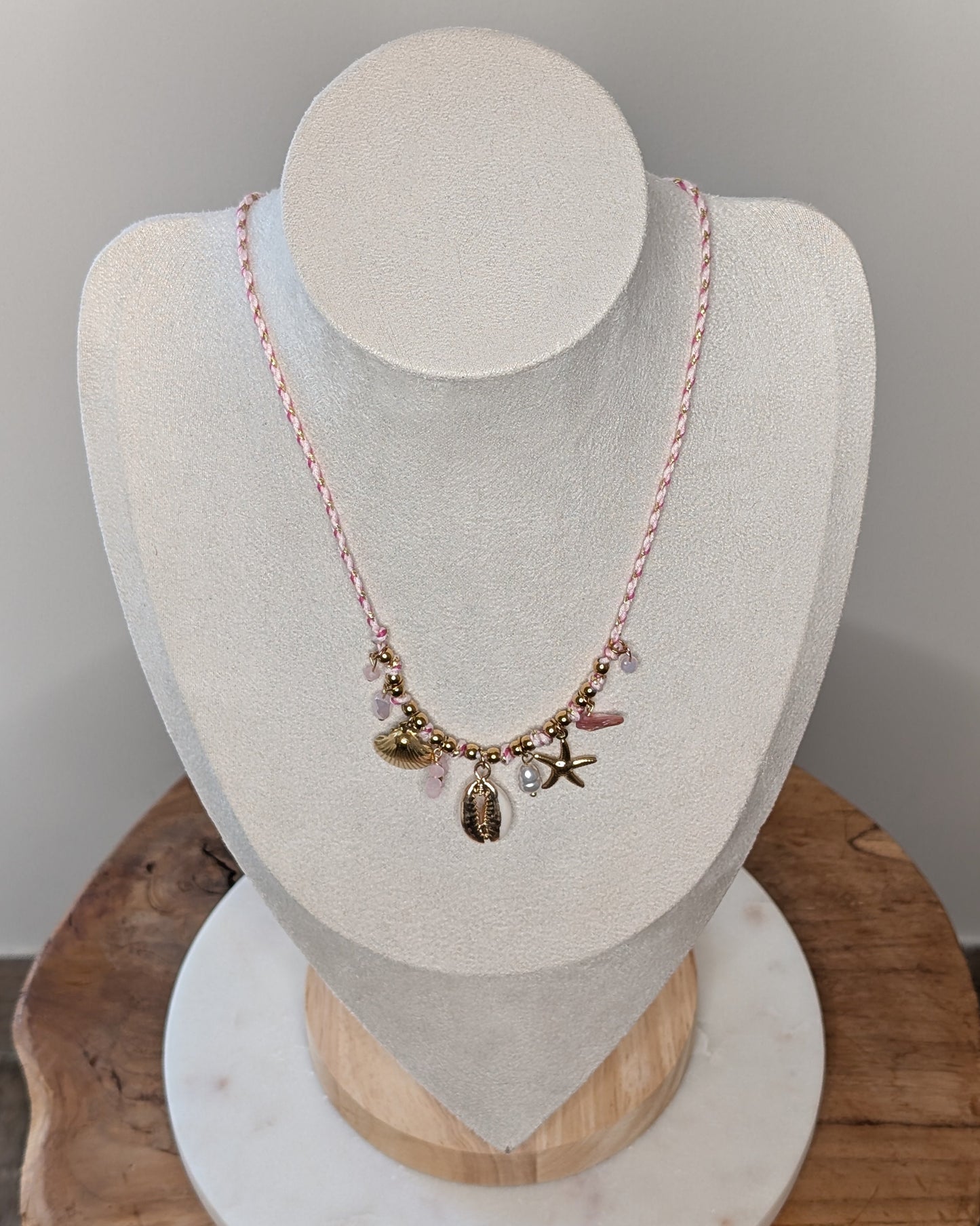 Collier Coquillage rose