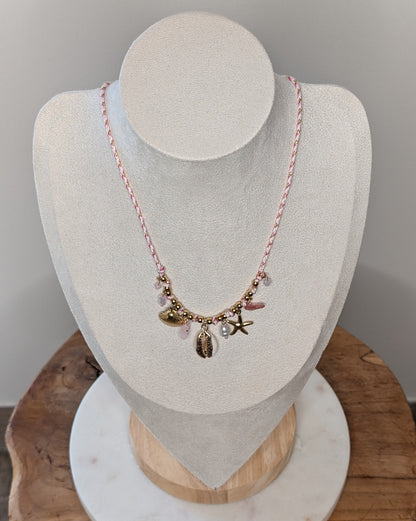 Collier Coquillage rose