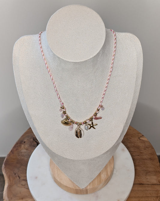 Collier Coquillage rose
