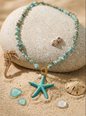 Collier Etoile de mer turquoise
