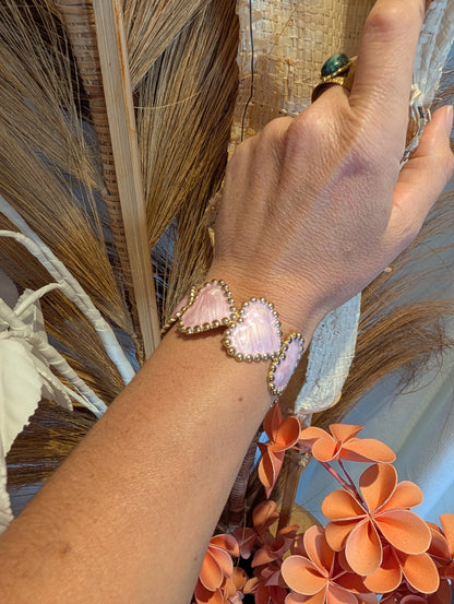 Bracelet coeur rose Love