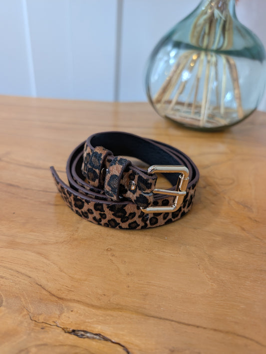 Ceinture lépard camel