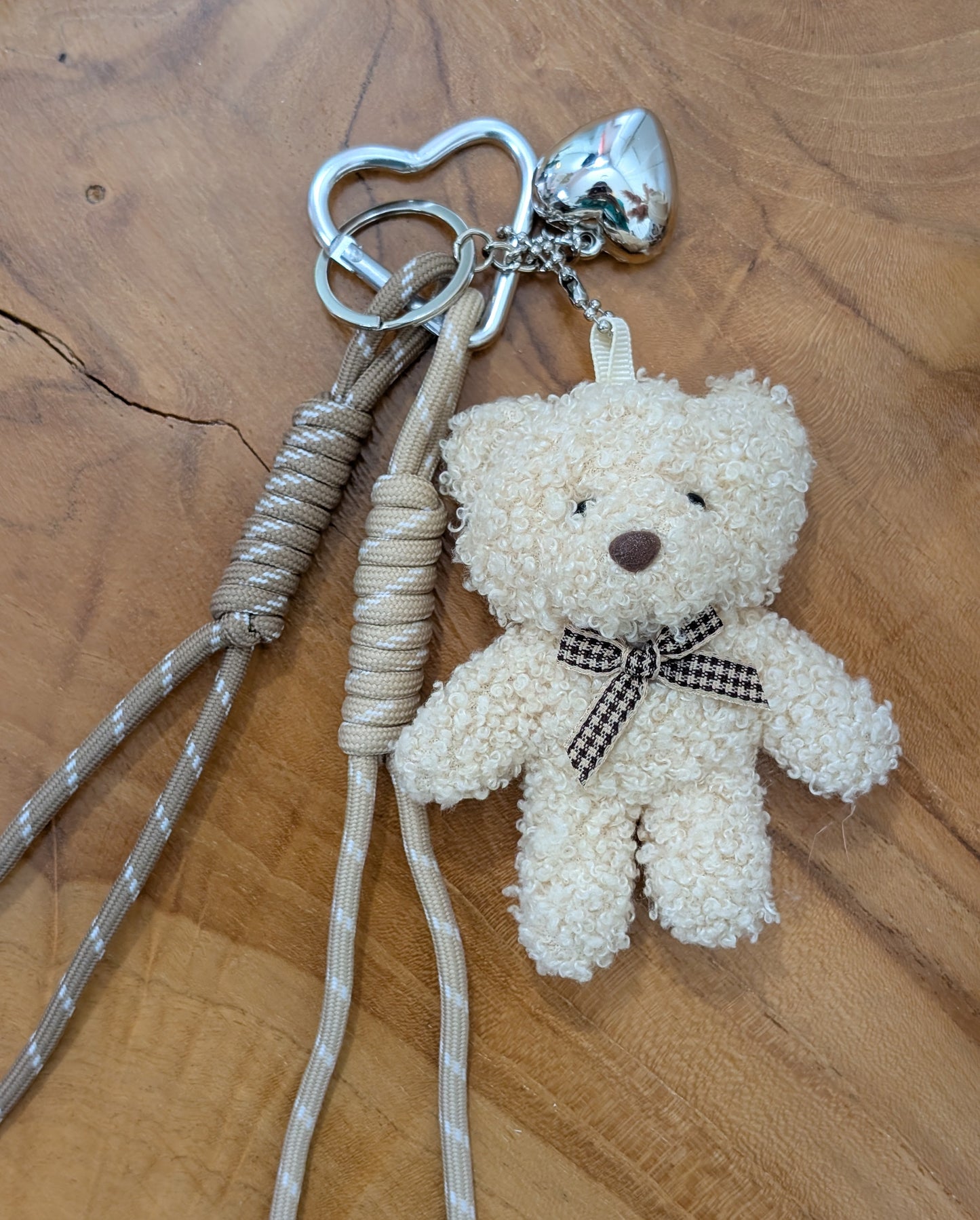 Porte clef charm Nounours beige