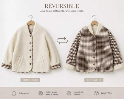 Veste réversible Vichy