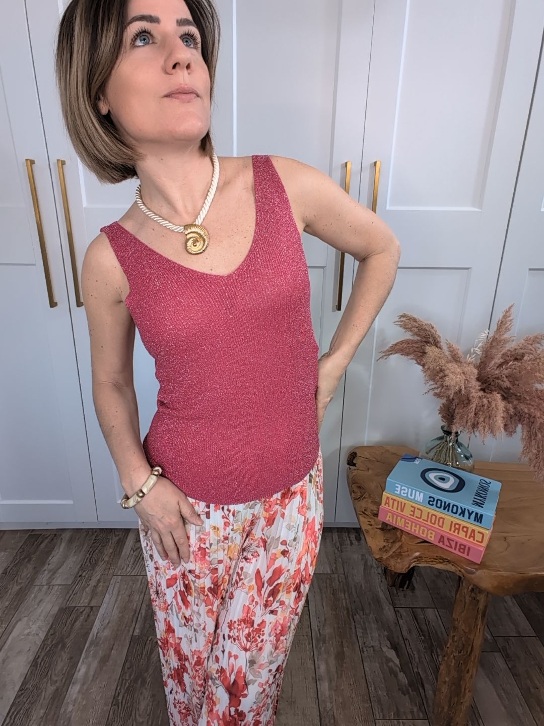 Top brillant fushia- La pièce qui brille au quotidien