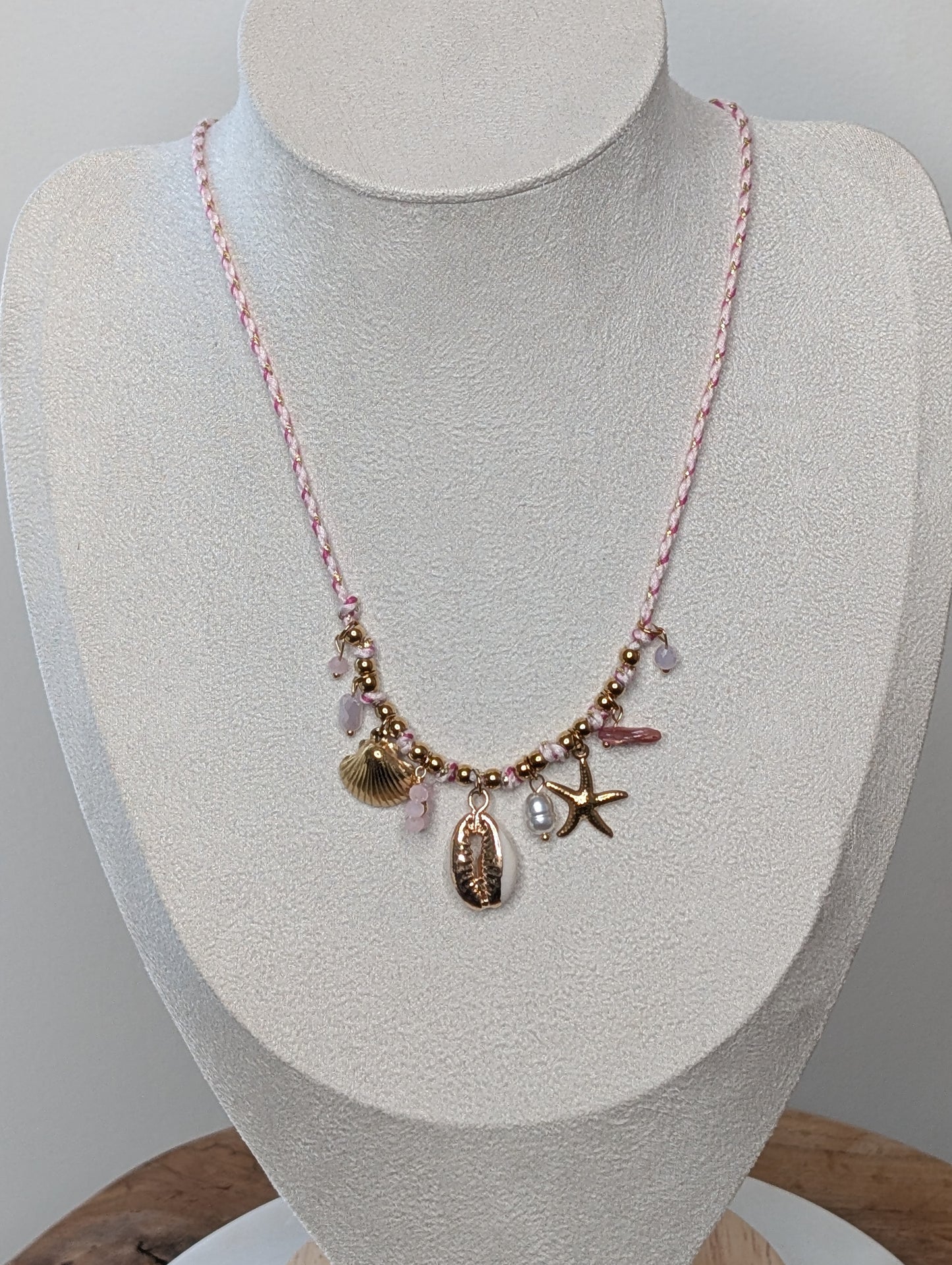 Collier Coquillage rose