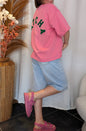 Tee-shirt sweat Matcha rose