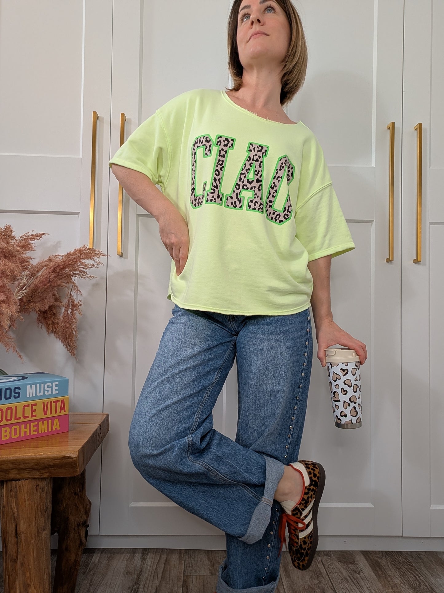Tee-shirt sweat CIAO vert