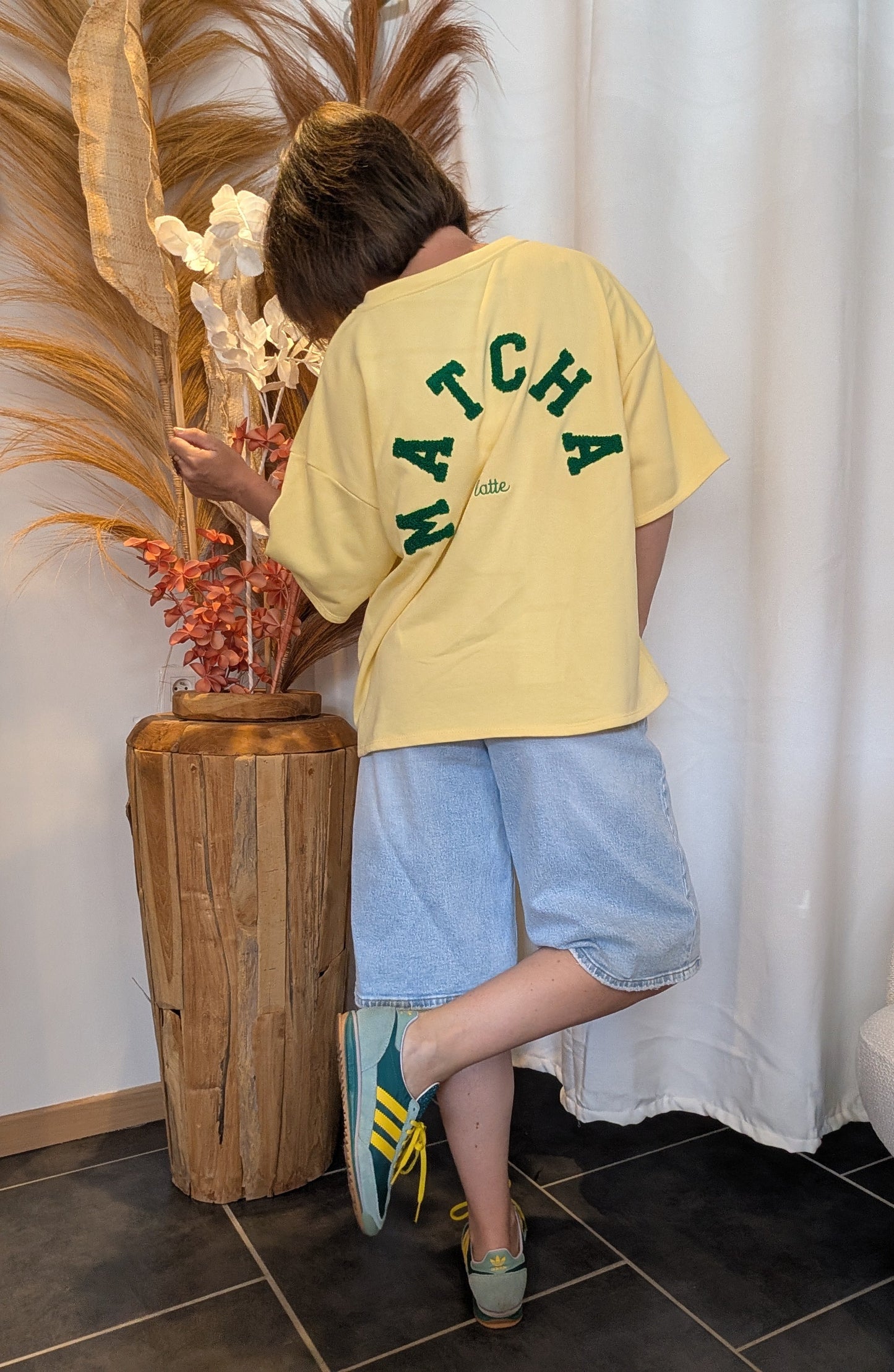 Tee-shirt sweat Matcha jaune