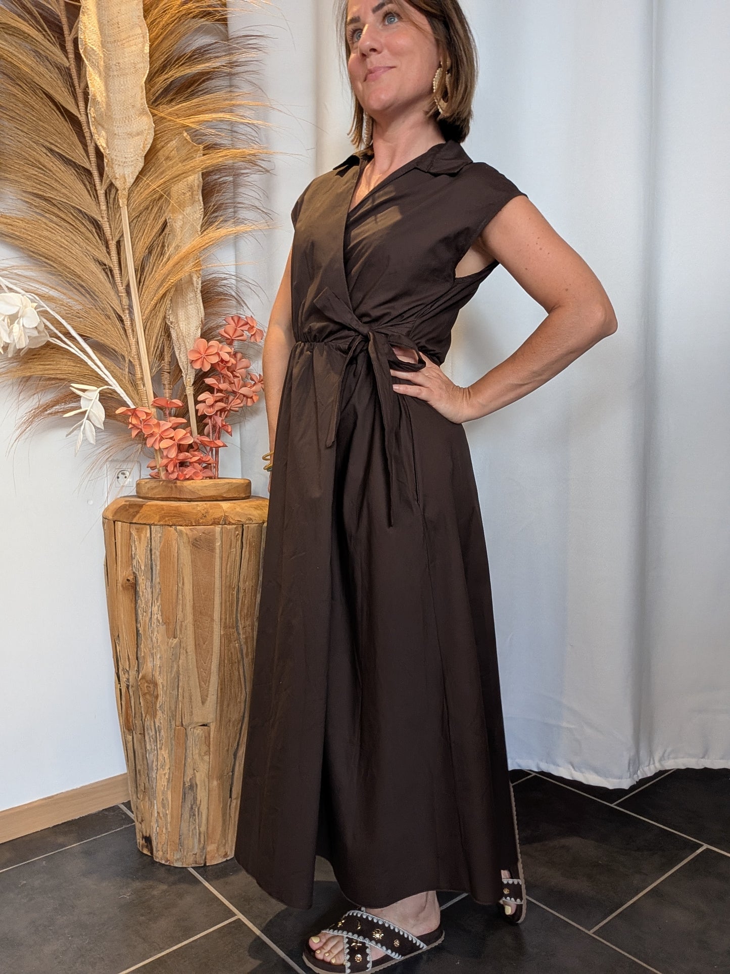 Robe St Tropez brun foncé