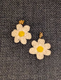 Boucles d'oreilles Fleur beige