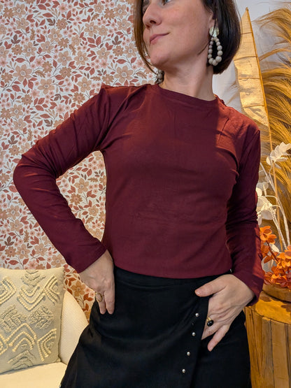 Top Lili bordeaux