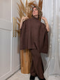 Pull poncho en maille