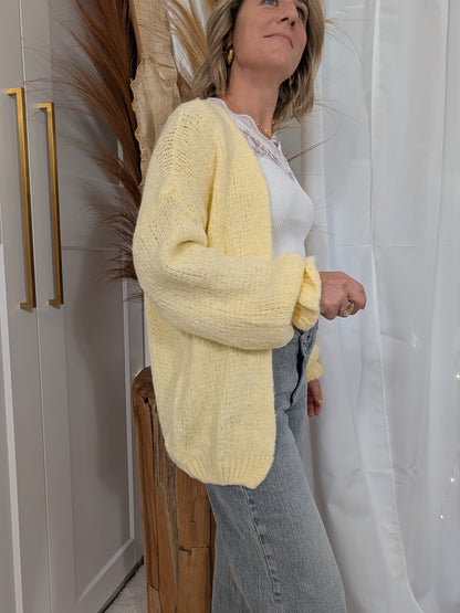 Gilet laine très doux - Jaune