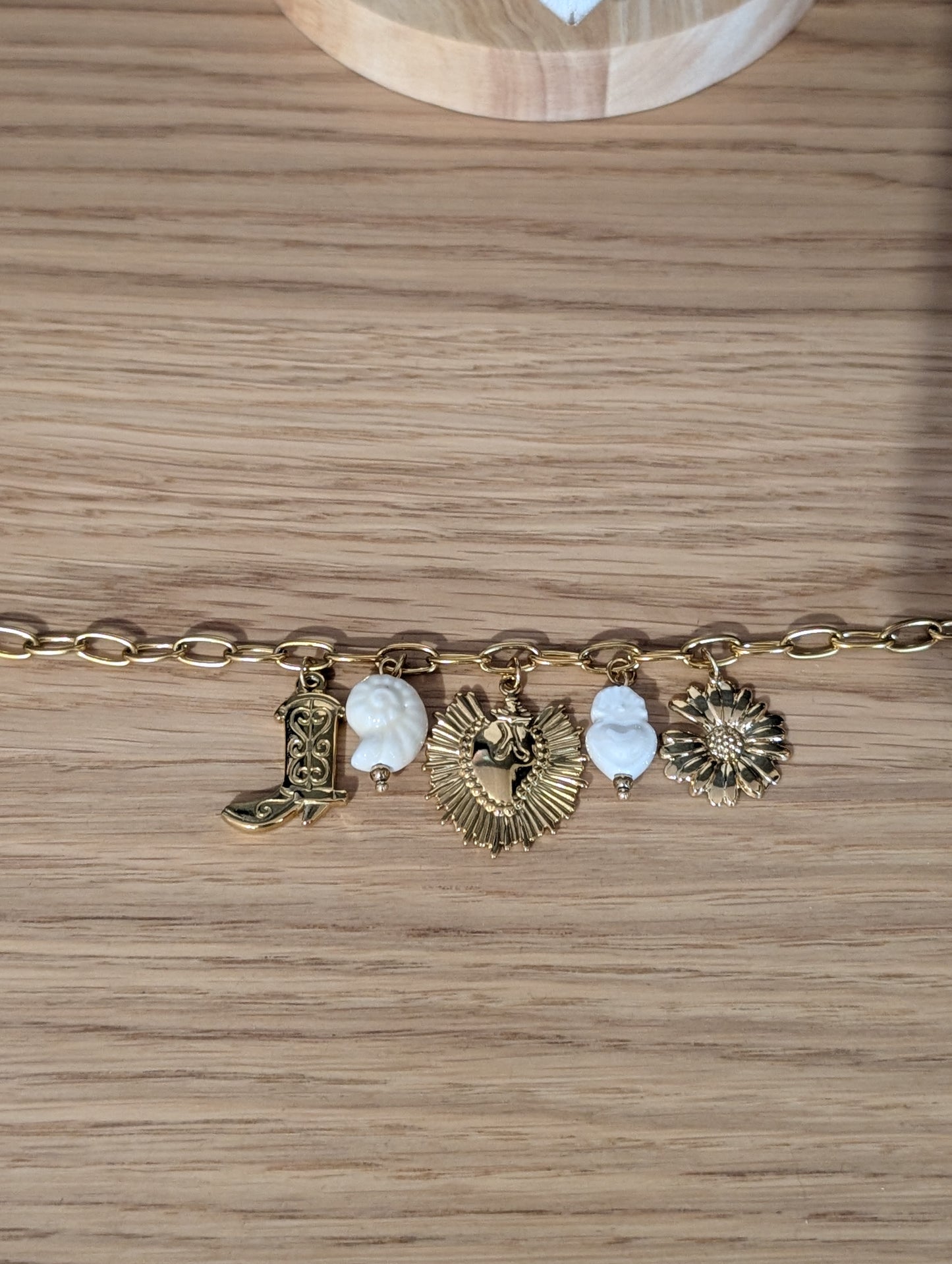 Bracelet ajustable en acier inoxydable Charms Santiag