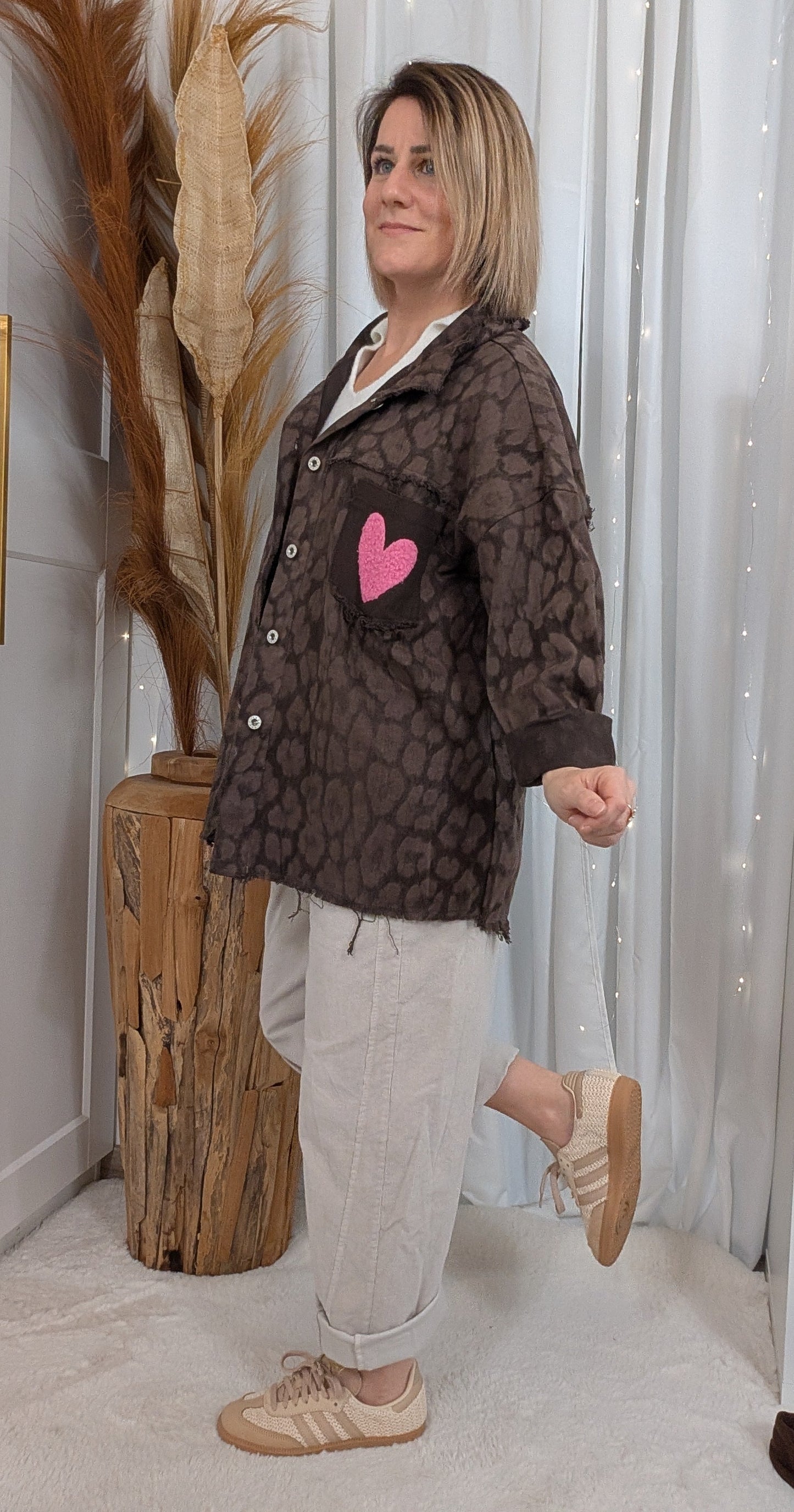 Chemise flash oversize léopard