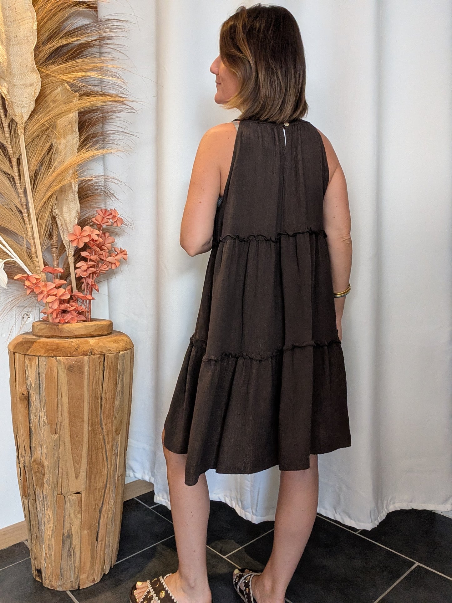 Robe Palma brun foncé