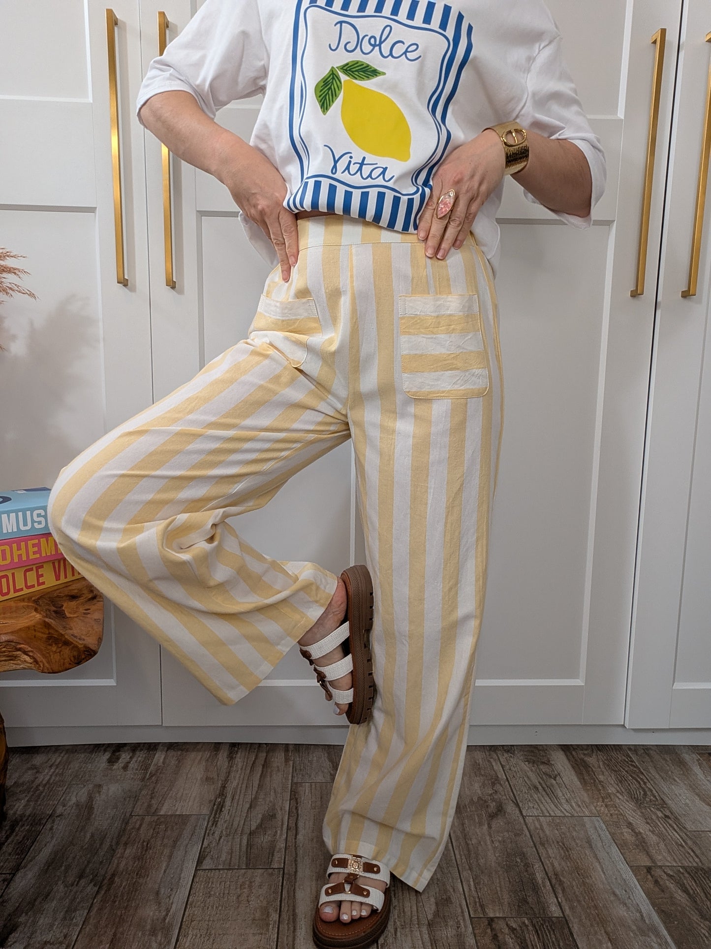 Pantalon Alinéa jaune