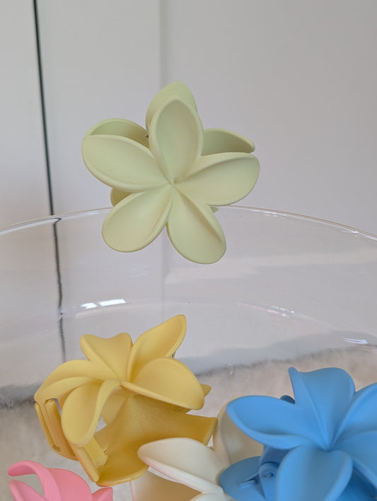 Barrette à cheveux fleur verte - Haley