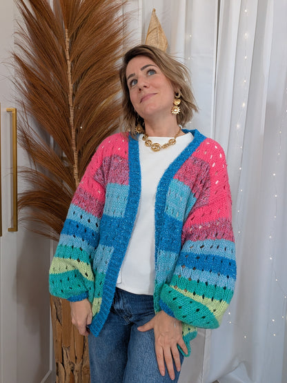 Gilet multicolore pailleté