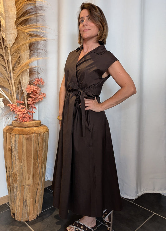 Robe St Tropez brun foncé