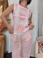 Top crochet rose