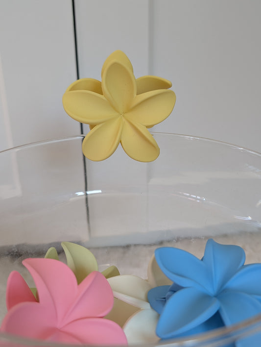 Barrette à cheveux fleur jaune - Haley