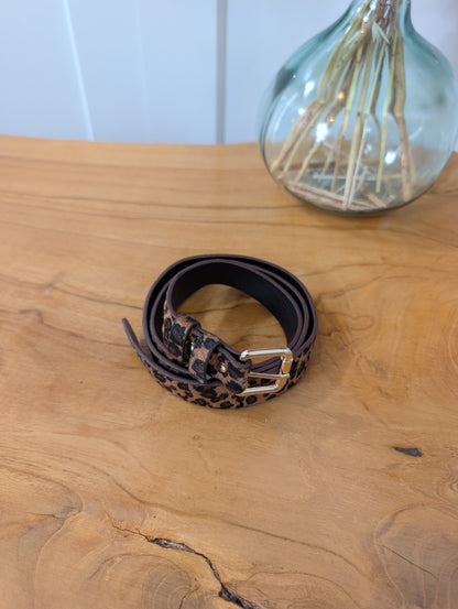Ceinture lépard camel