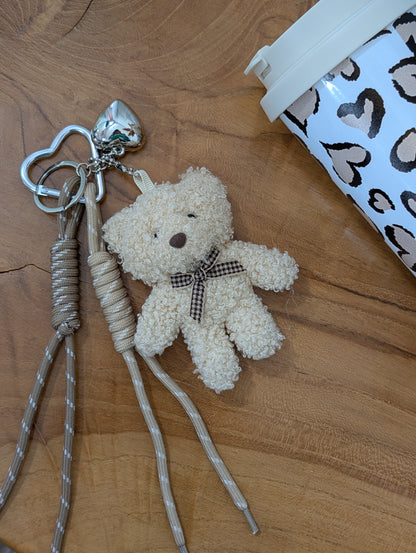 Porte clef charm Nounours beige