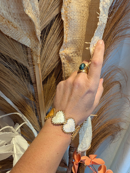Bracelet coeur écru Love